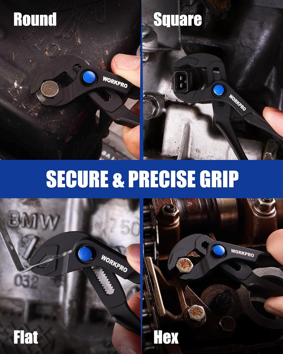 Mini Water Pump Pliers, 4-Inch Groove Joint Pliers, Fast Adjustable Tongue and Groove Pliers with 15-Position
