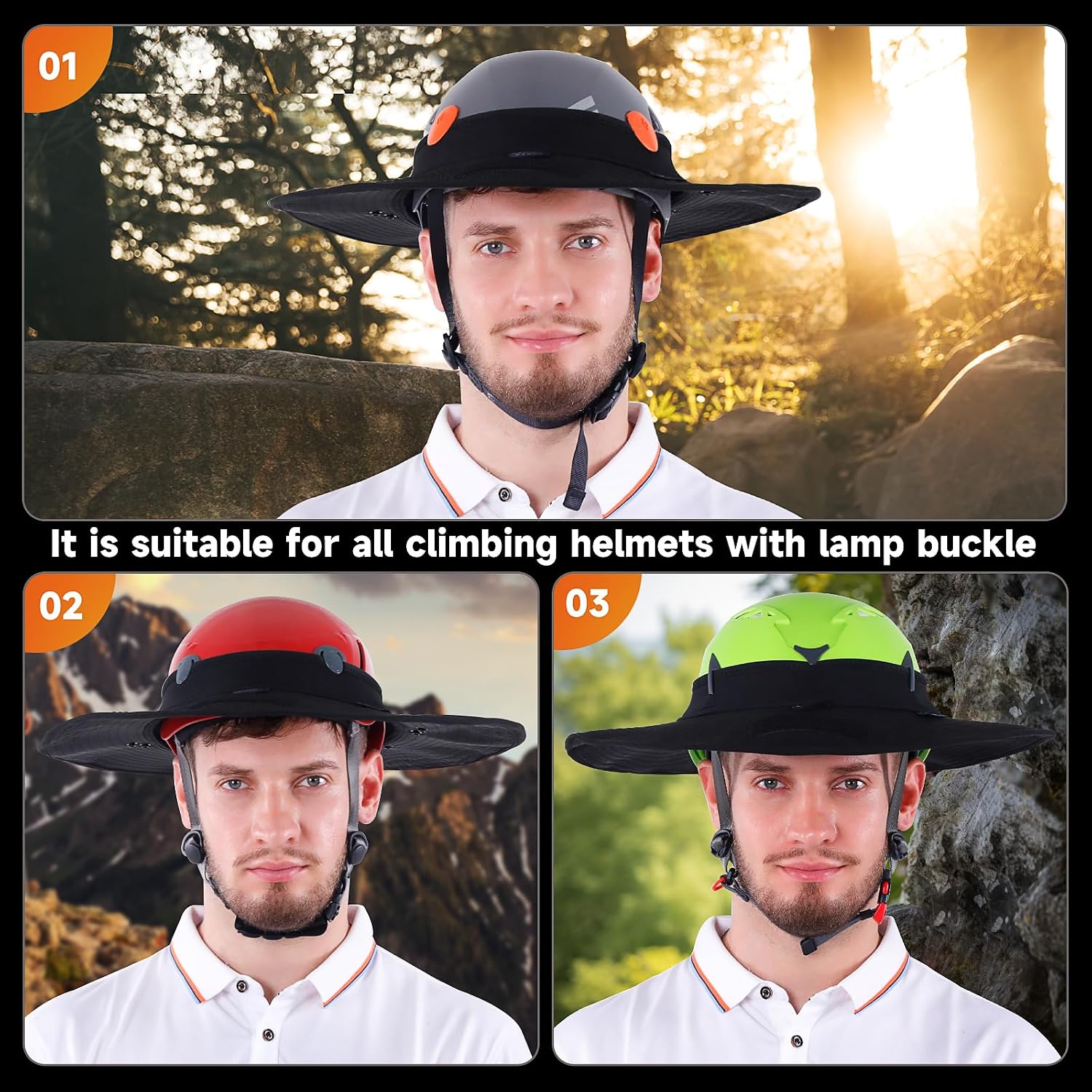 Climbing Helmet Visor,Helmet Brim,Helmet Sunshade,Safety Helmets Sun Hat.Suit for Climbing