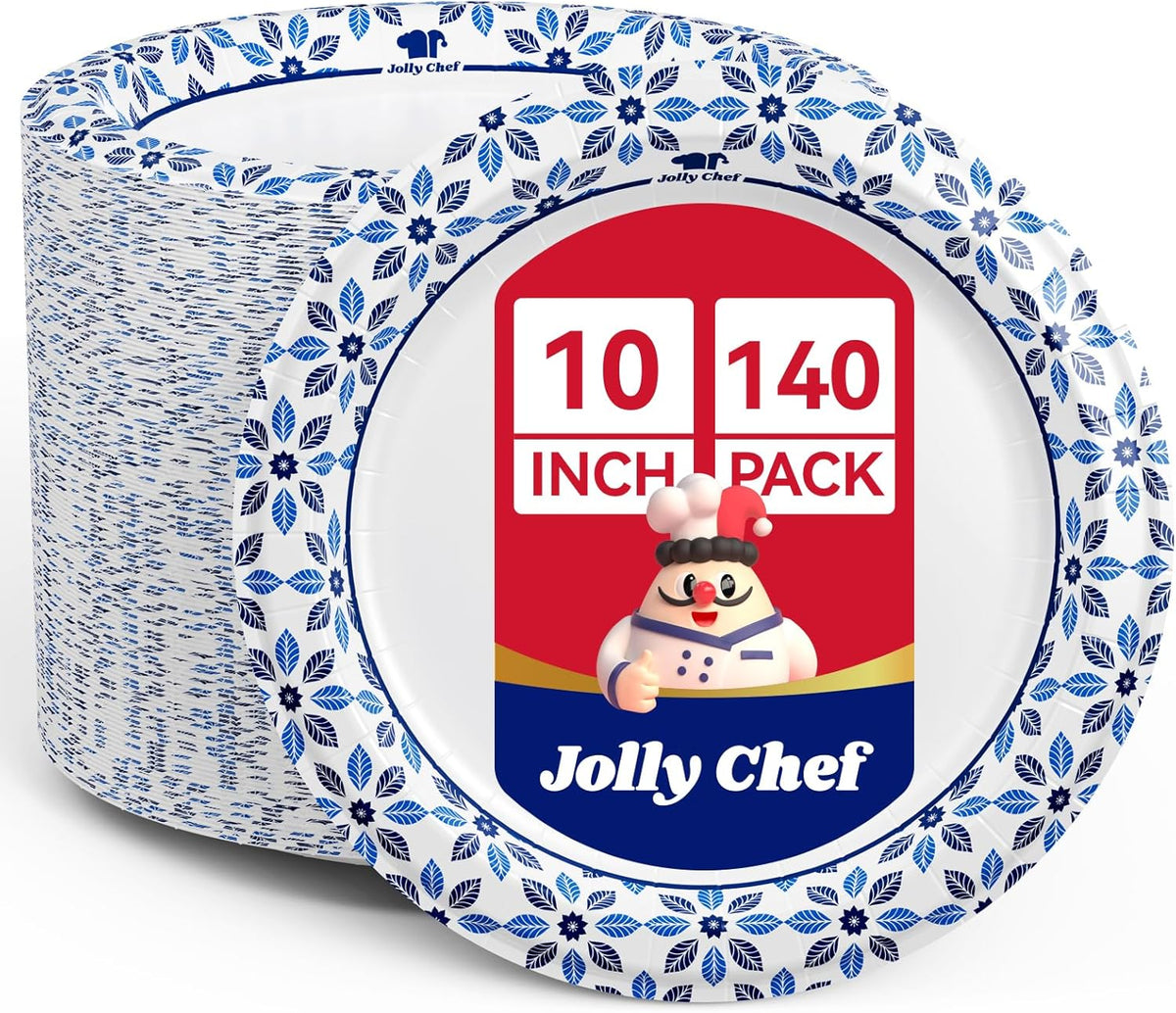 10 inch 140 Pack Disposable Paper Plates