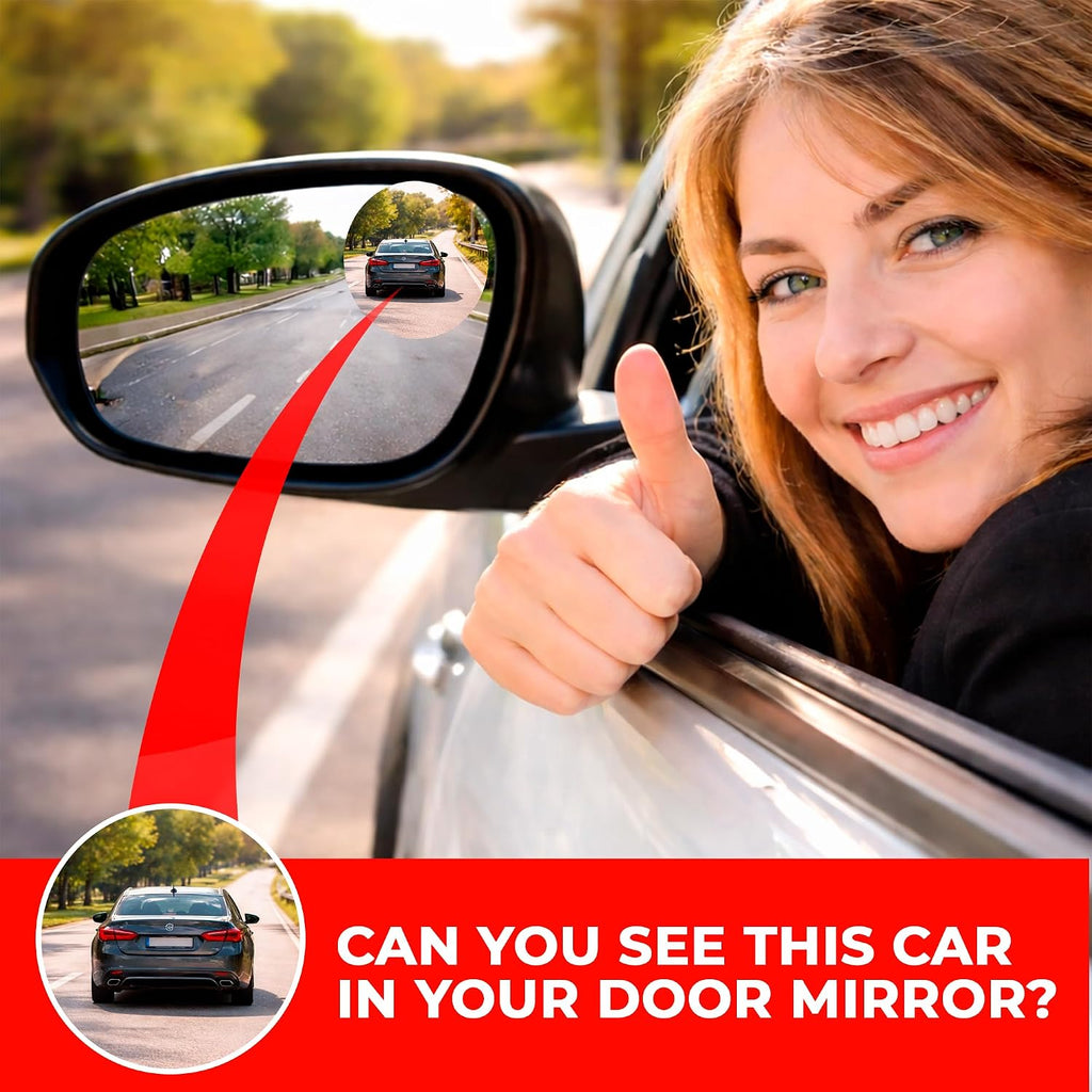 Car Blind Spot Mirror Round 2.5" - HD Glass Frameless Convex Mirror Car - Automotive Exterior Blindspot Car Mirror