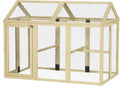 Chicken Run, Wooden Large Chicken Coop, Combinable Design with Perches & Doors for Outdoor, Backyard, Farm, 4.6' x