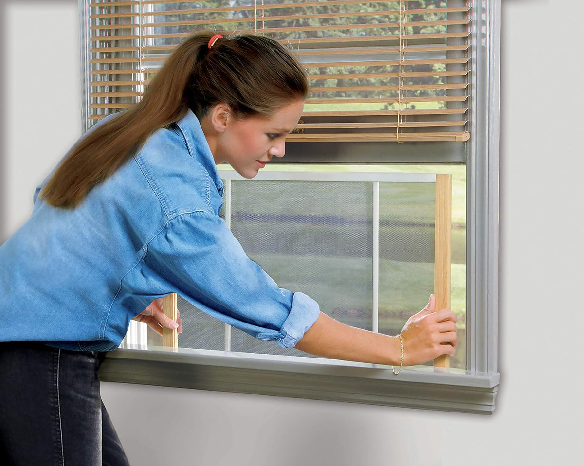 2AWS1537 WB Marvin Adjustable Window Screen, 15in High x Fits 21-37in Wide (2 Pack)