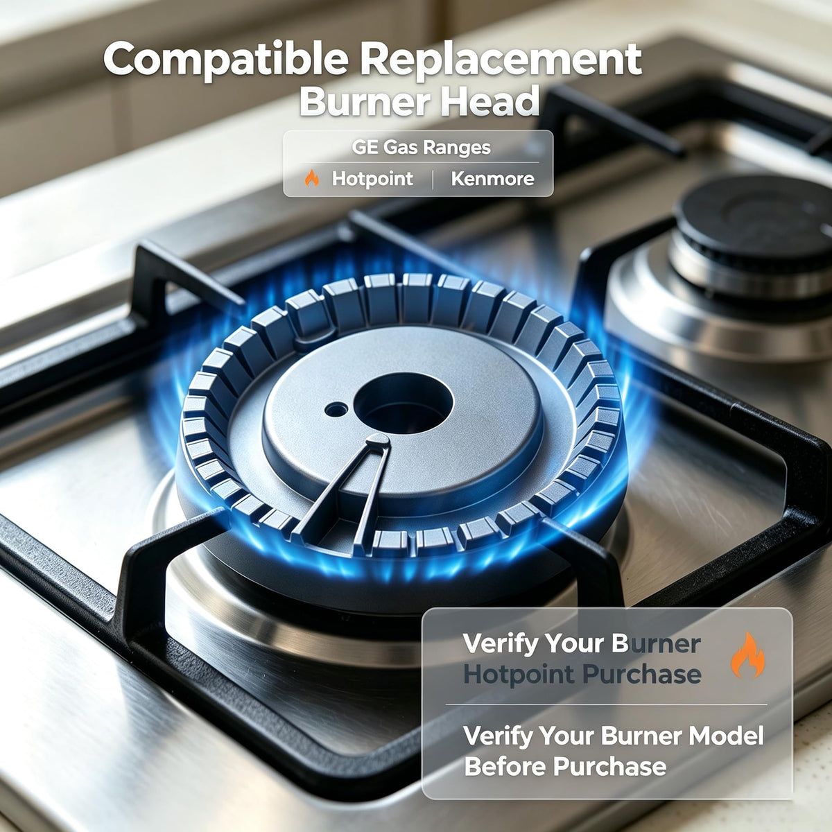 WB16K10062 Stove Burner Replacement Part for GE Gas Stoves