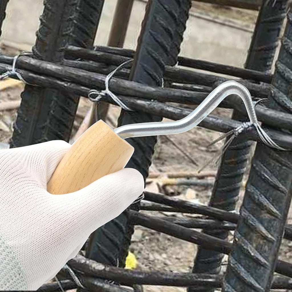 Rebar Twister with Wooden Handle, 4 Pack | with Ergonomic Wooden Handle