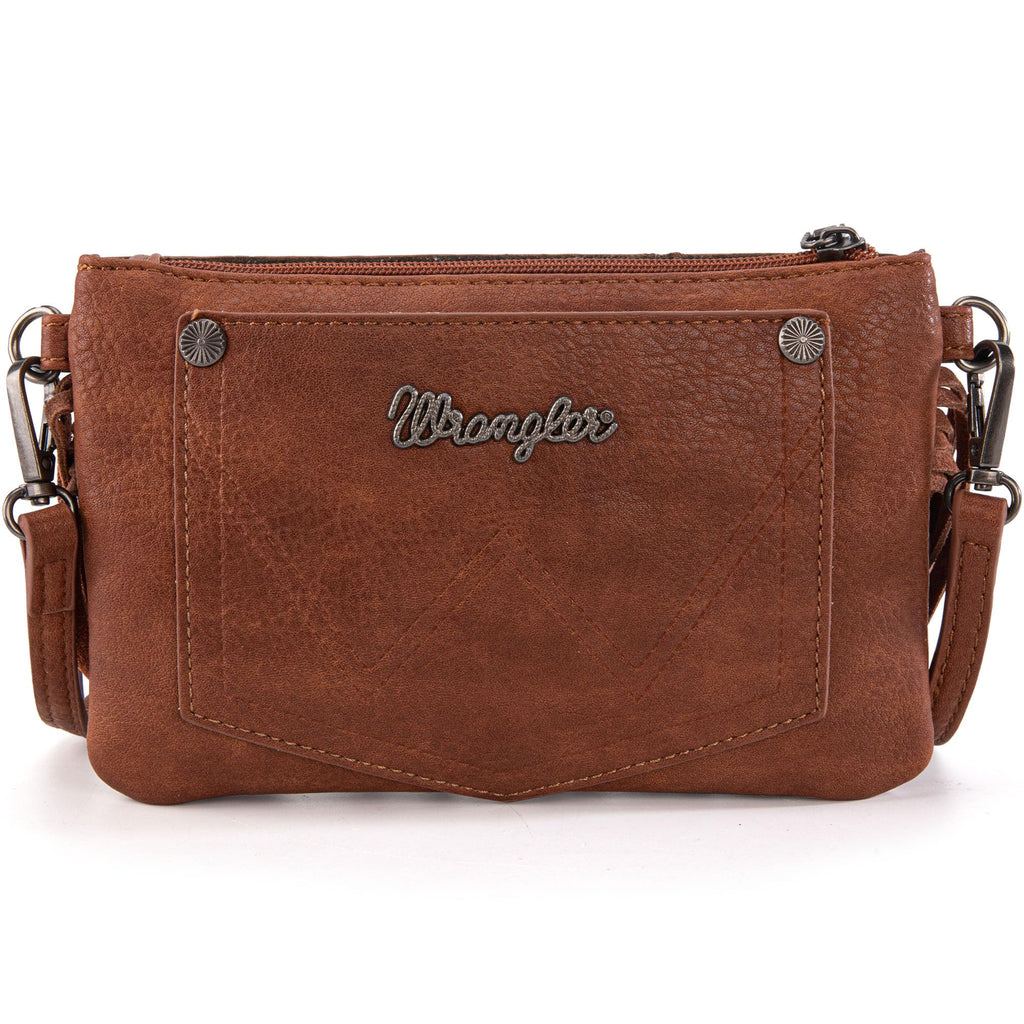 Wrangler Clutch Wristlet Fringe Purse Western Crossbody Bags for Women WG63-181BR