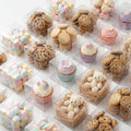 45 PCS Clear Favor Boxes, Large Transparent Plastic Cube Boxes