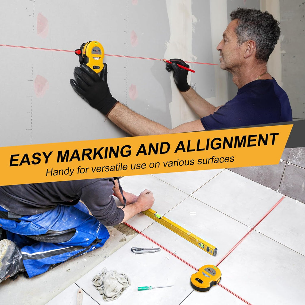 Multi Surface Laser Level LED Light Vial, 30Ft Horizontal & Vertical Line Laser with Wall Mount Base, 2 Pins, 10