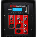 BPA12 12" Professional Powered DJ PA Speaker, with Bluetooth | 600W Peak, 150W RMS, USB and SD MP3 Playback, XLR and