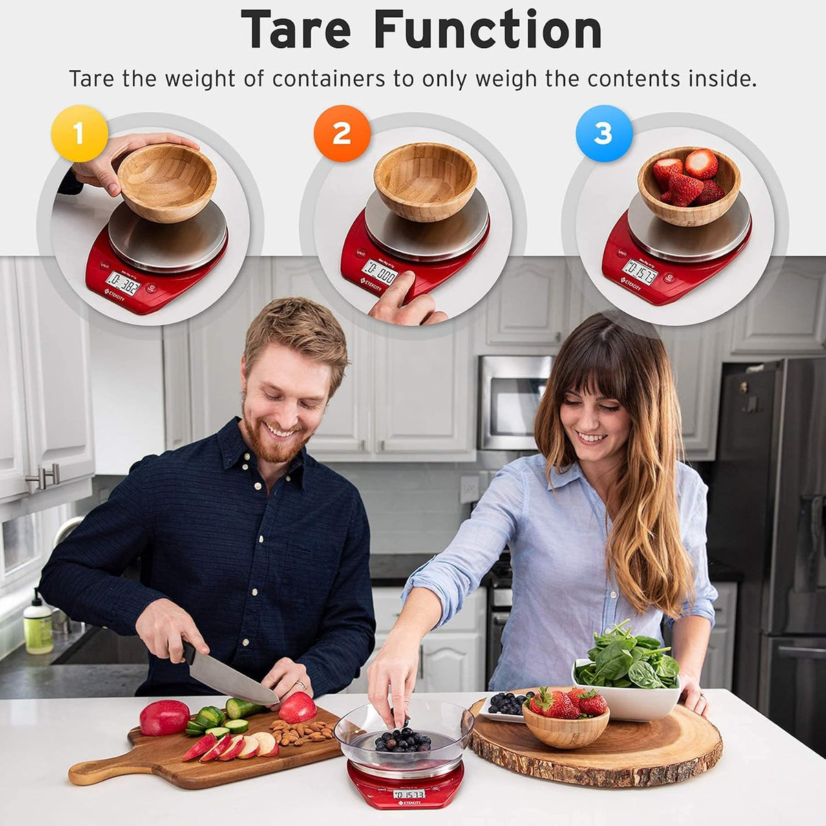 Food Kitchen Scale with Bowl, 0.1g, Grams and Ounces