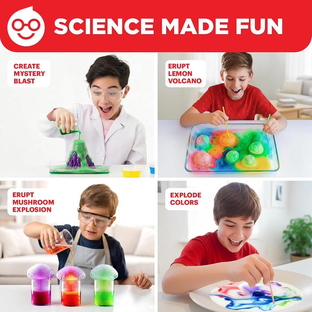 Explosive Science Experiments Kit for Kids Ages 8+ | Erupting Volcano Science Kits for Kids Ages 8-12, Birthday Gift