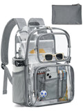 17" Clear Backpack for School, Large Clear Bookbag with Accessories