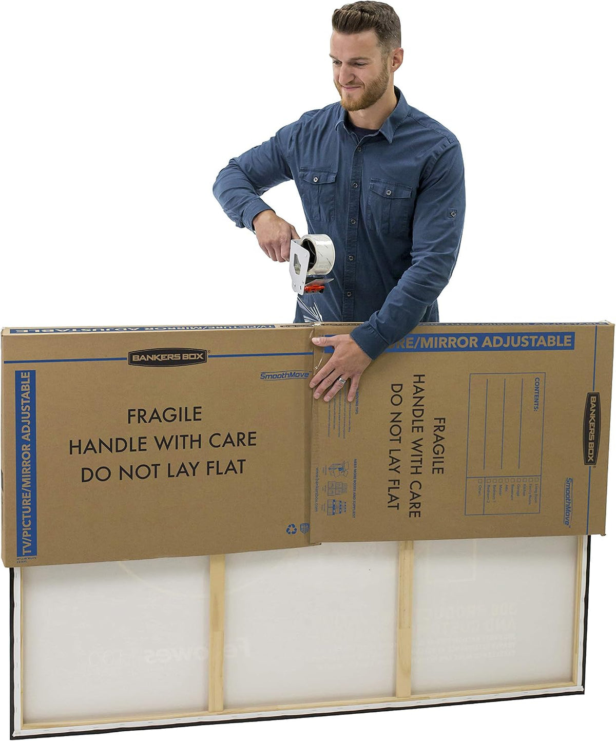 3-Pack Adjustable TV/Picture/Mirror Moving Boxes