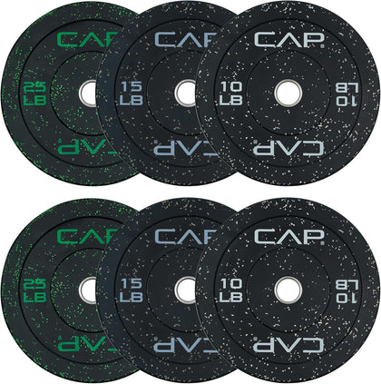 2-inch Olympic Bumper Plate Weight Set | 100-370 lbs | Multiple Colors | Storage Rack Optional