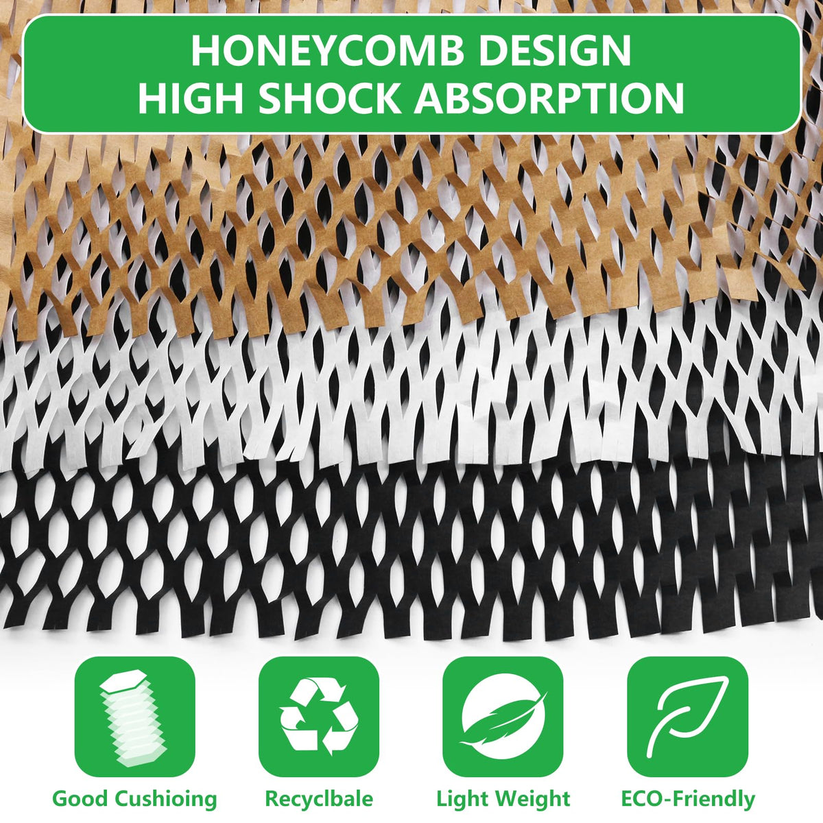 Honeycomb Packing Paper 15"x131' Recyclable Honeycomb Paper Moving Supplies Bubble Paper Wrapping Protective Roll