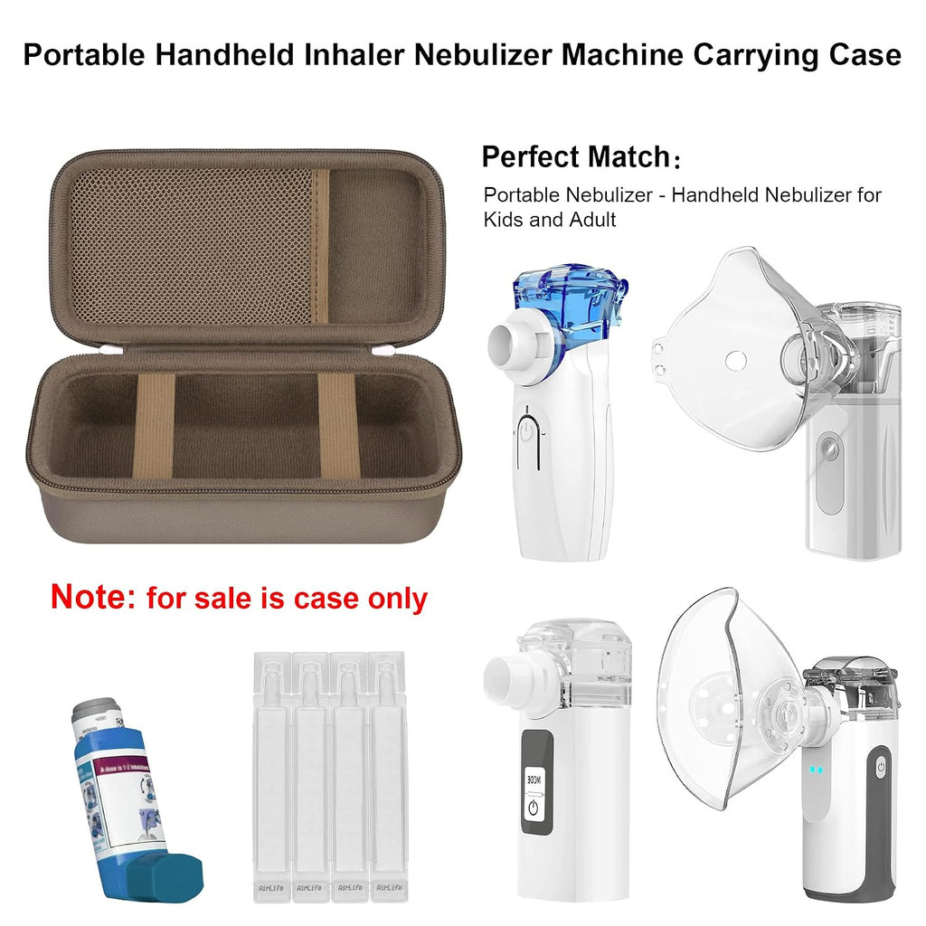 Carrying Case Compatible with Portable Handheld Inhaler Nebulizer Machine for Adults and Kids, Asthma