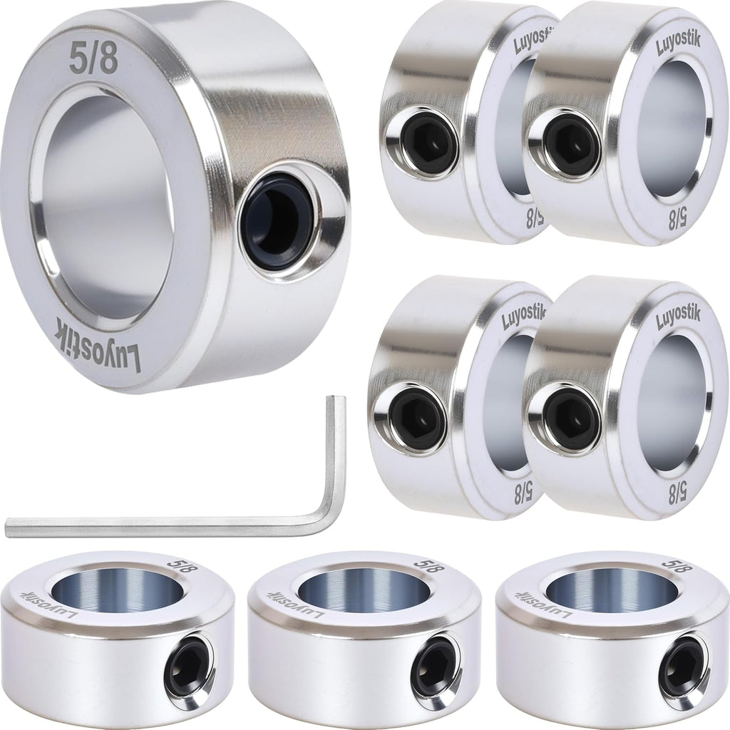 8pcs 5/8" bore Shaft Collar,Zinc Plated Set-Screw Shaft Collars