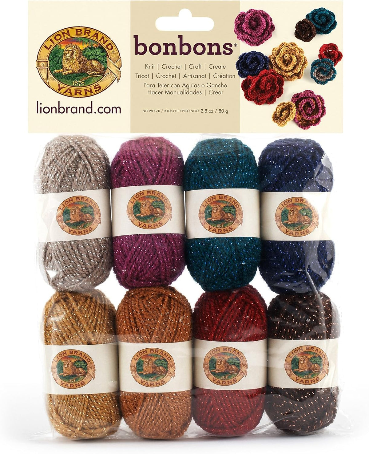 BonBons Yarn Pack Party | Small, Colorful, Lightweight Yarn Skein Pack for Colorwork, Embroidery, Friendship