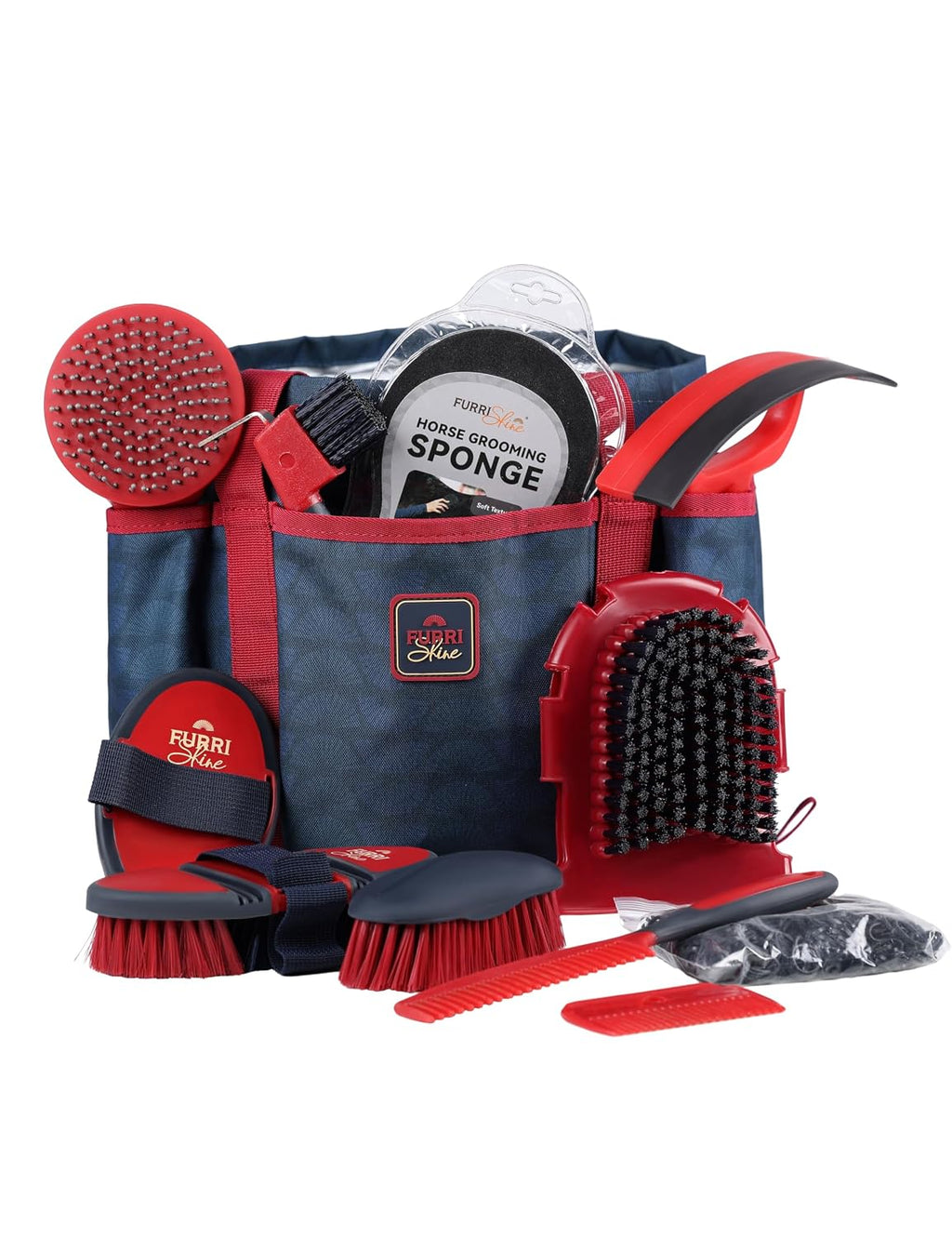 11-Piece Horse Grooming Kit with Waterproof Tote Shadowberry