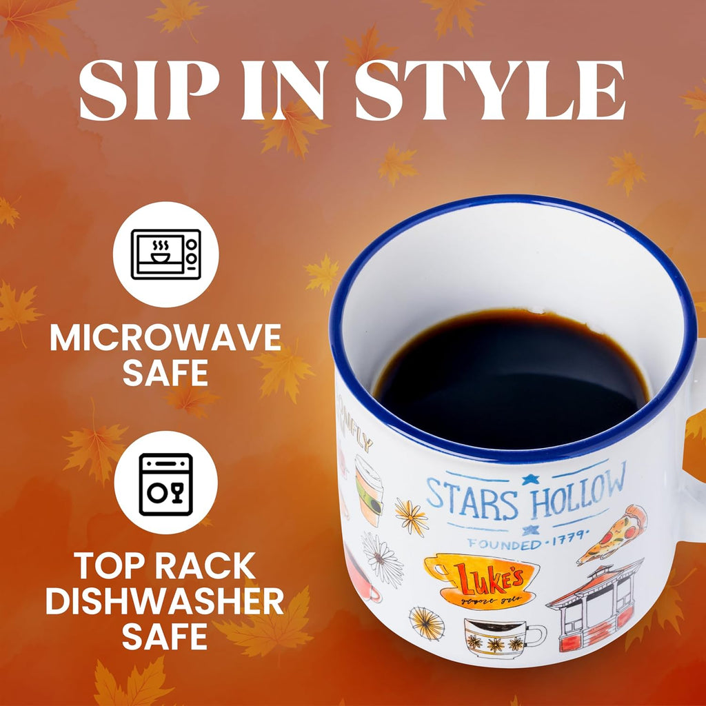 Gilmore Girls Luke's, Stars Hollow, Ceramic Camper Mug, 20oz