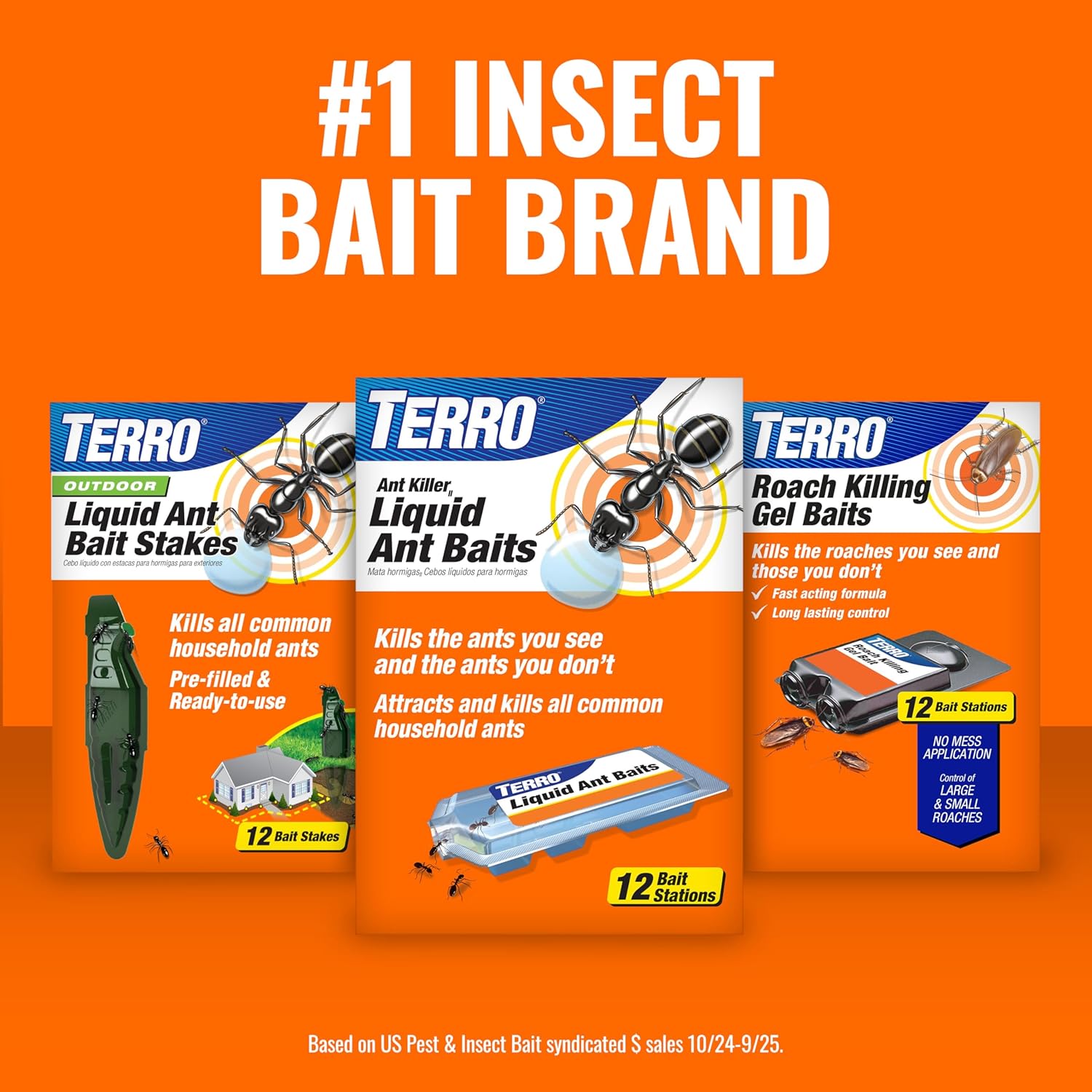 Liquid Ant Killer Bait Stations, Indoor Ant Traps, T300-2, 12-Pack | Borax Formula, Kills the Queen & the Entire