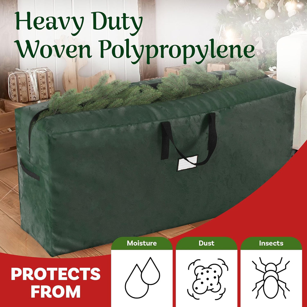 Christmas Tree Storage Bags - Set of 2 Extra-Large Holiday Decoration Totes for Disassembled 9-Foot Artificial Trees