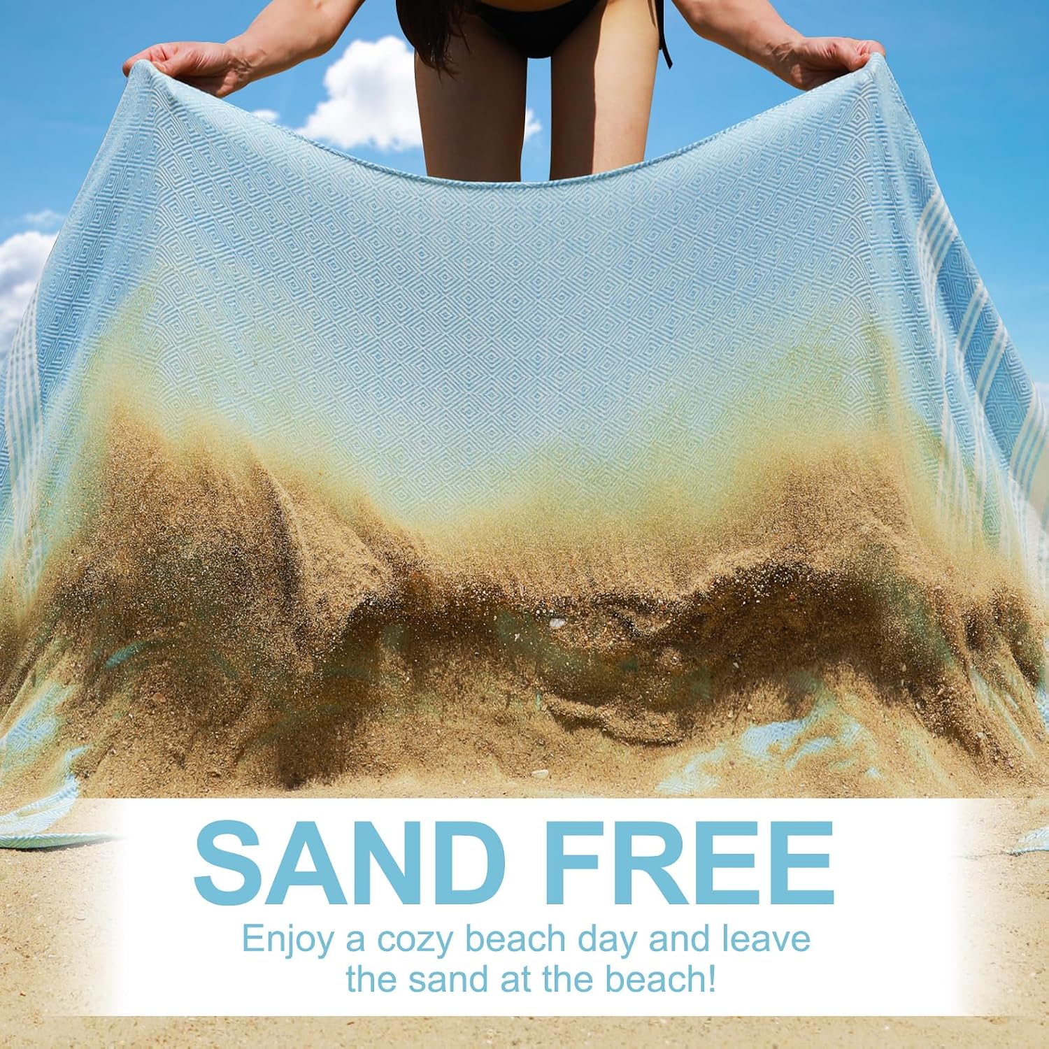 6 Packs Oversized Cotton Turkish Beach Towels Set Bulk 74"x38" Extra Large Sand Free Quick Dry Clearance Swim Bath