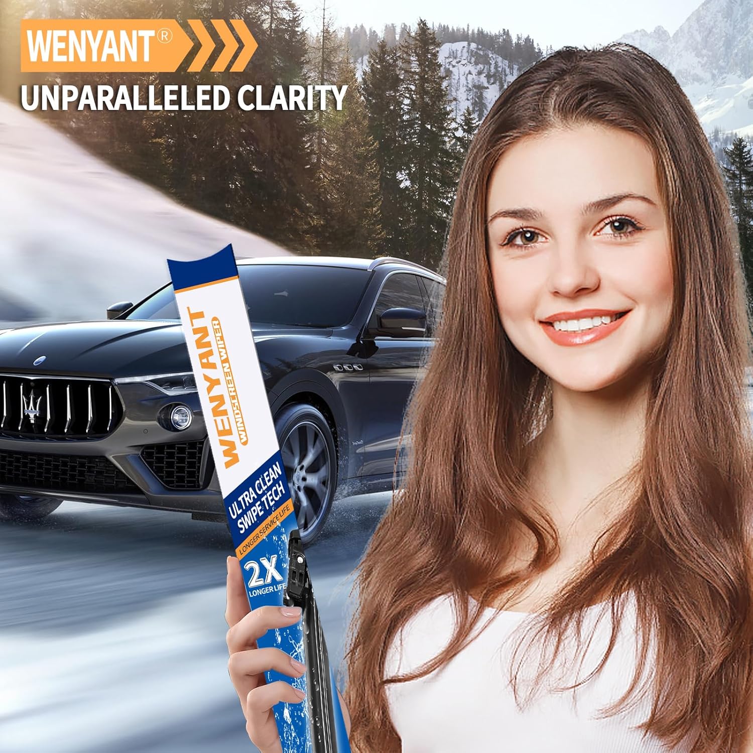 24"/21" Windshield Wipers Compatible with GMC Acadia 2007-2011 Volkswagen Tiguan 2009-2017 Front Wiper Blades for My