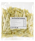250PCS Yellow Heat Shrink Butt Connectors 12-10 AWG | 3:1 adhesive-lined heat shrink, built-in wire stop, single-size