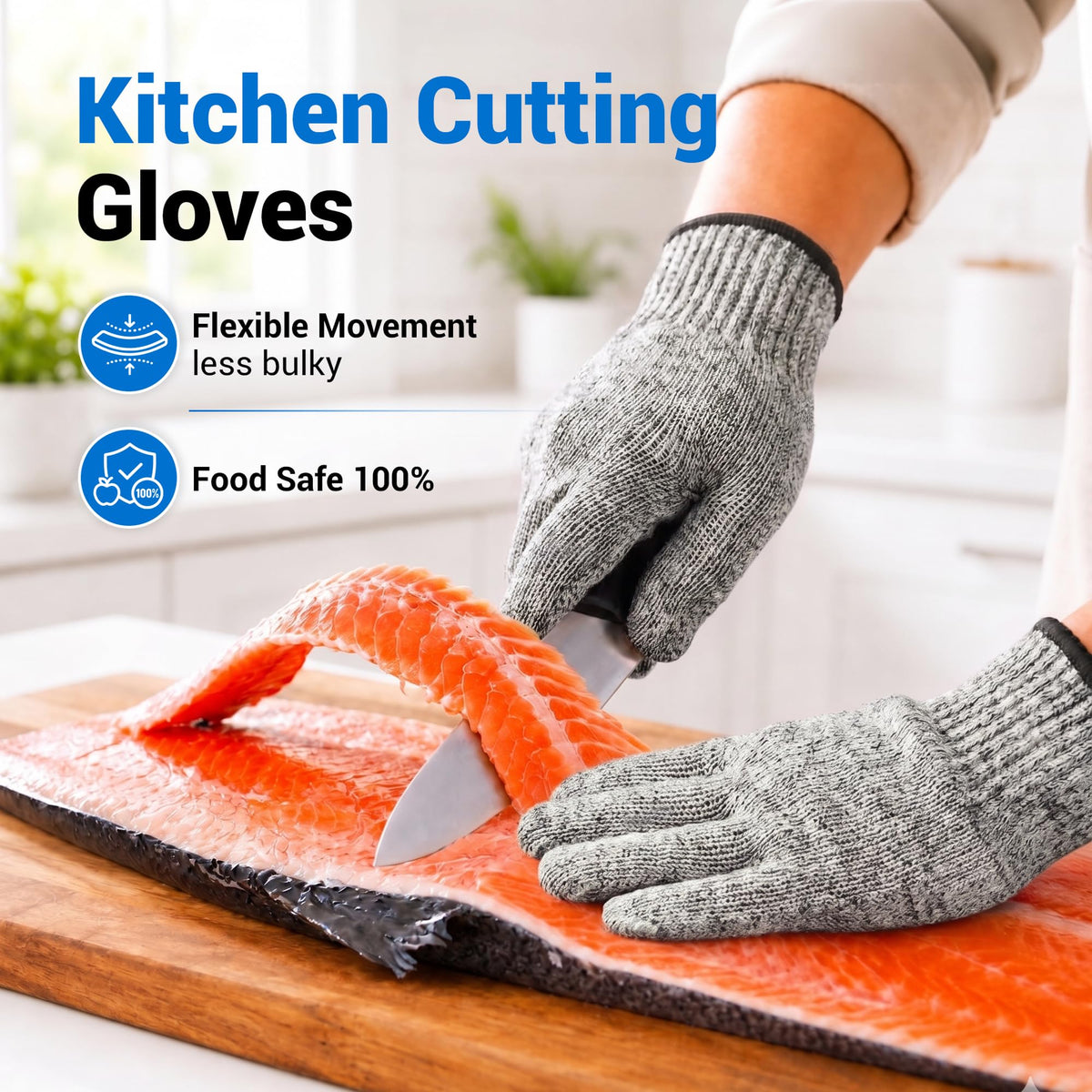 A5 Cut Resistant Gloves, Food Grade Kitchen Safety Gloves