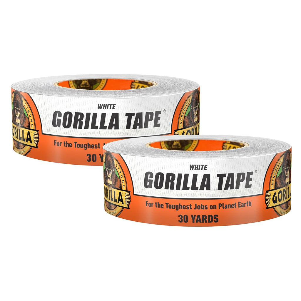 White Duct Tape, 1.88" x 30 yd, 2-Pack