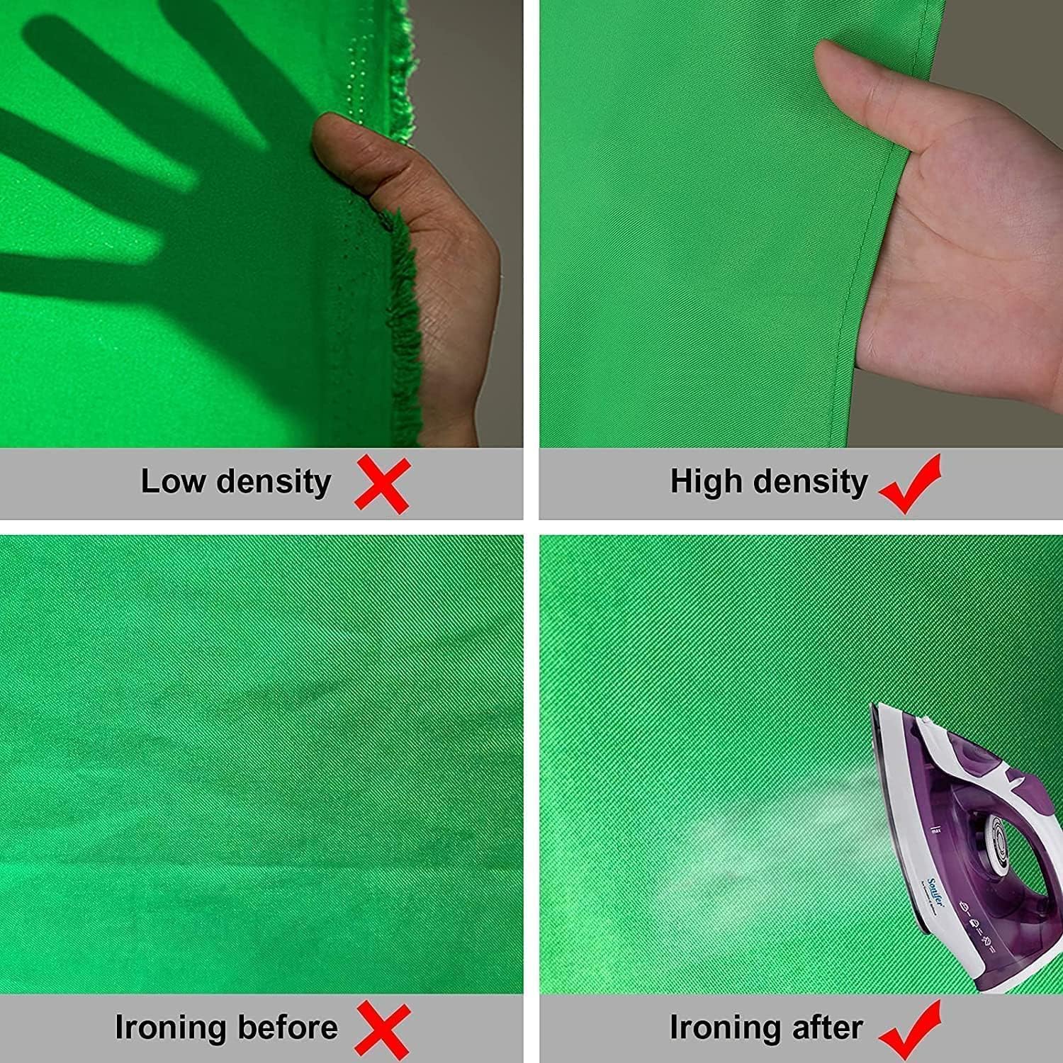 10 X 7 FT Green Screen Backdrop for Photography, Virtual GreenScreen | Chromakey Background Sheet for Zoom Meeting