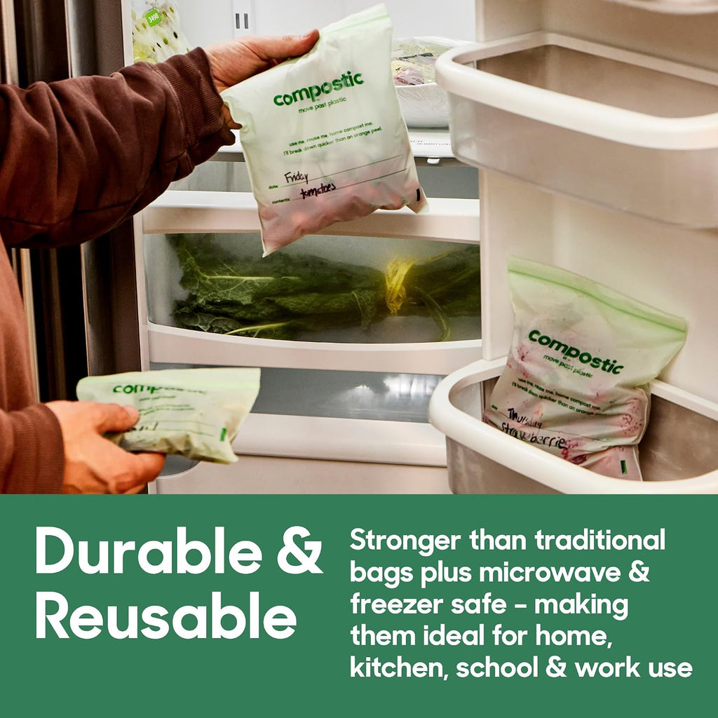 Compostable Sandwich, Snack, Gallon, Quart Bags Variety, 145 Ct