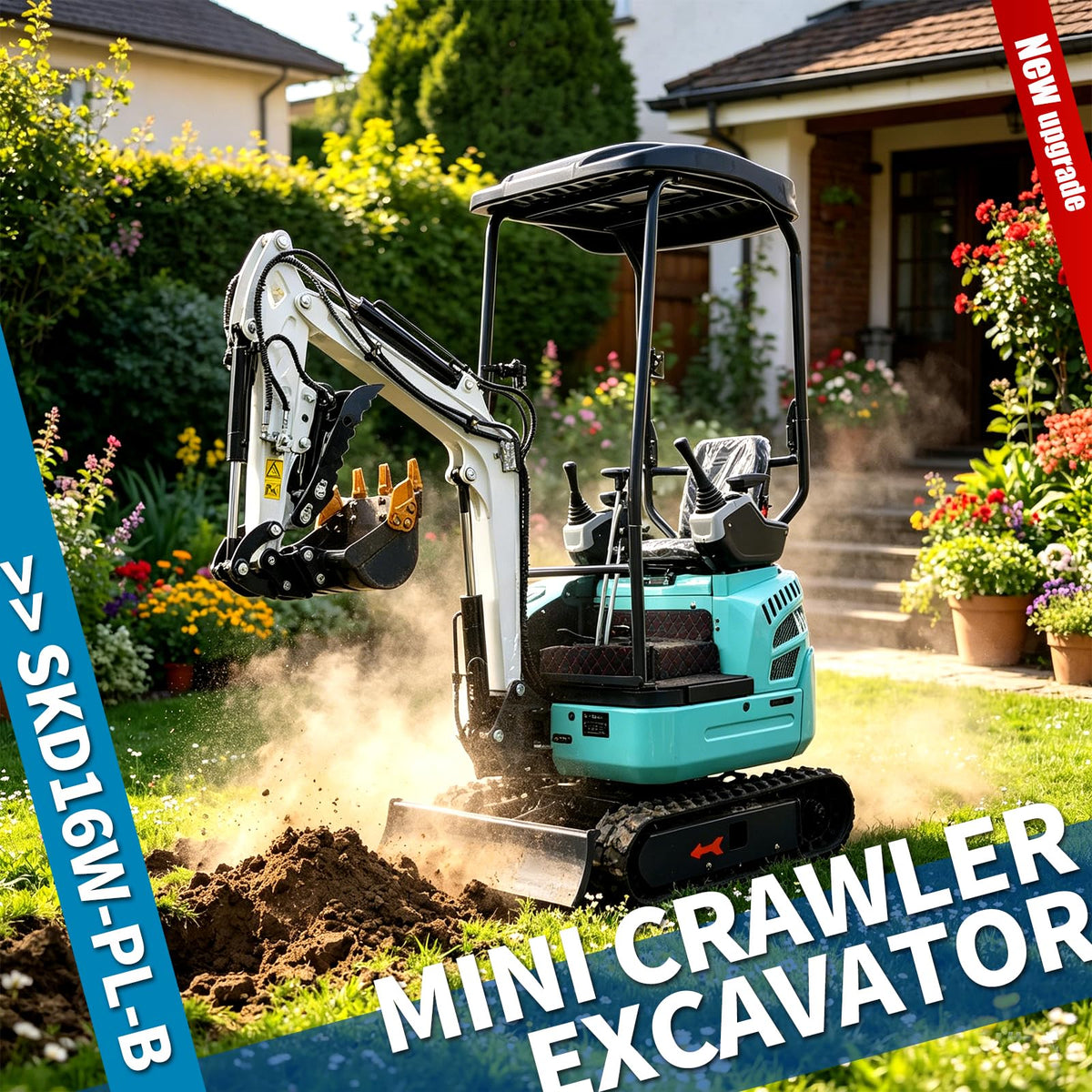 1.3T Mini Excavator is Equipped with a Side-Swing Function