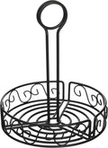 7 1/2" Black Round Wire Condiment Caddy