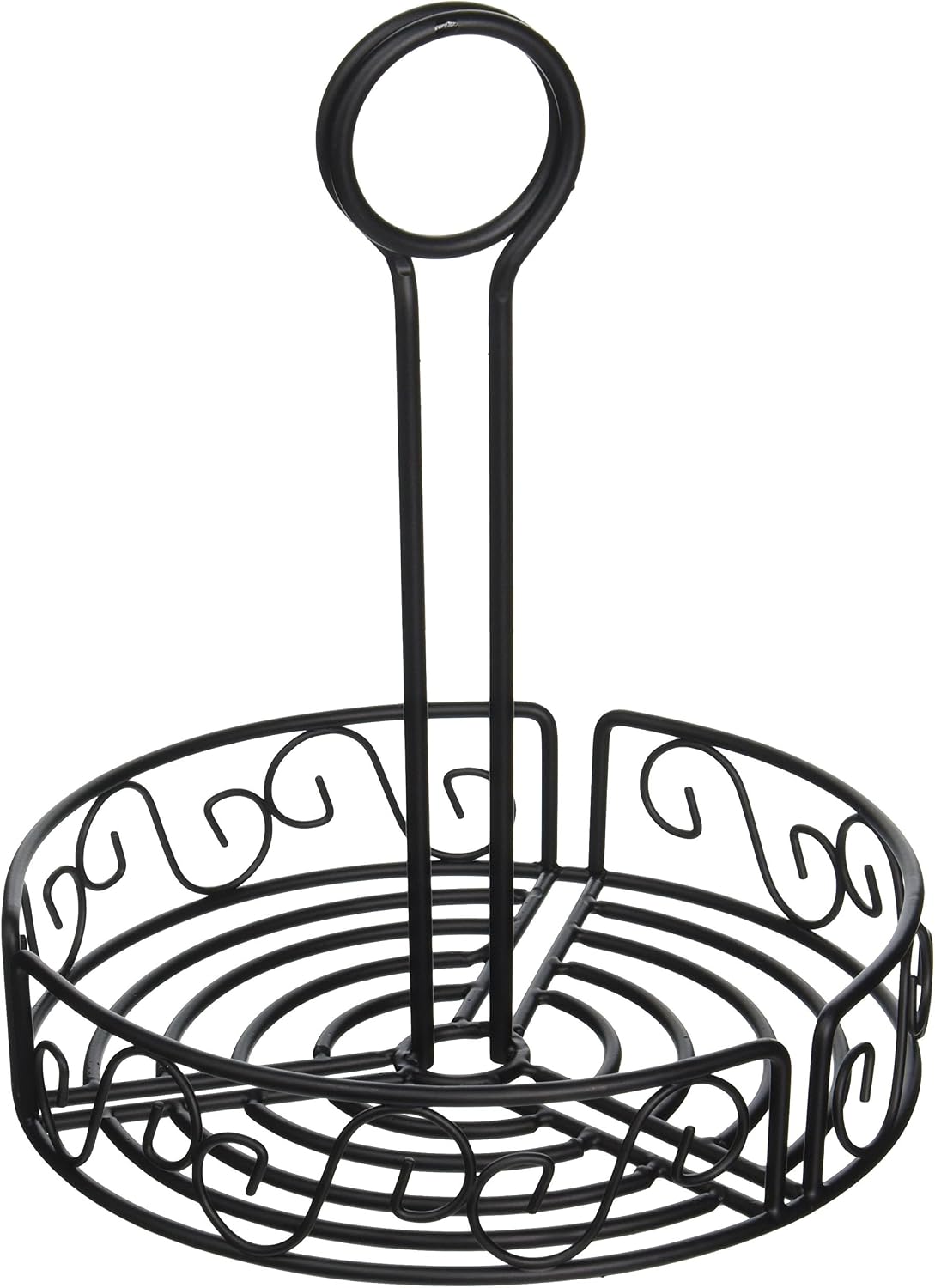 7 1/2" Black Round Wire Condiment Caddy