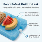 Blue Ice Large Ice Packs for Coolers, 4 Pack, Reusable