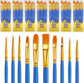 Paint Brushes Set, 70Pcs Round Pointed Tip Artist Paintbrushes for Acrylic Painting Oil Watercolor Canvas Boards Rock