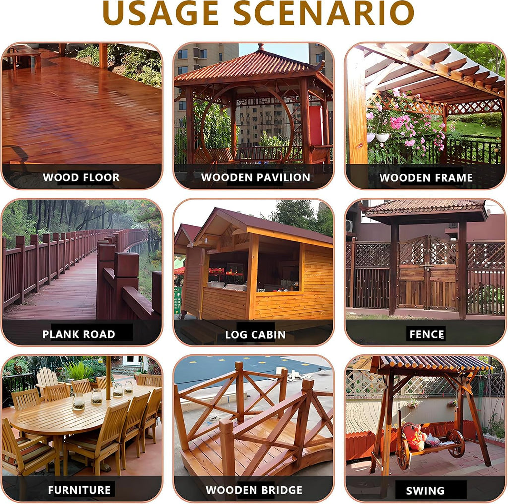 Pure Tung Oil, Premium Tung Oil Finish with Brush, Pure Tung Oil Wood Sealer for Unfinished Bare Wood, Such as Wood