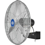 24" Diameter Deluxe Oscillating Wall Mount Fan, 3 Speed