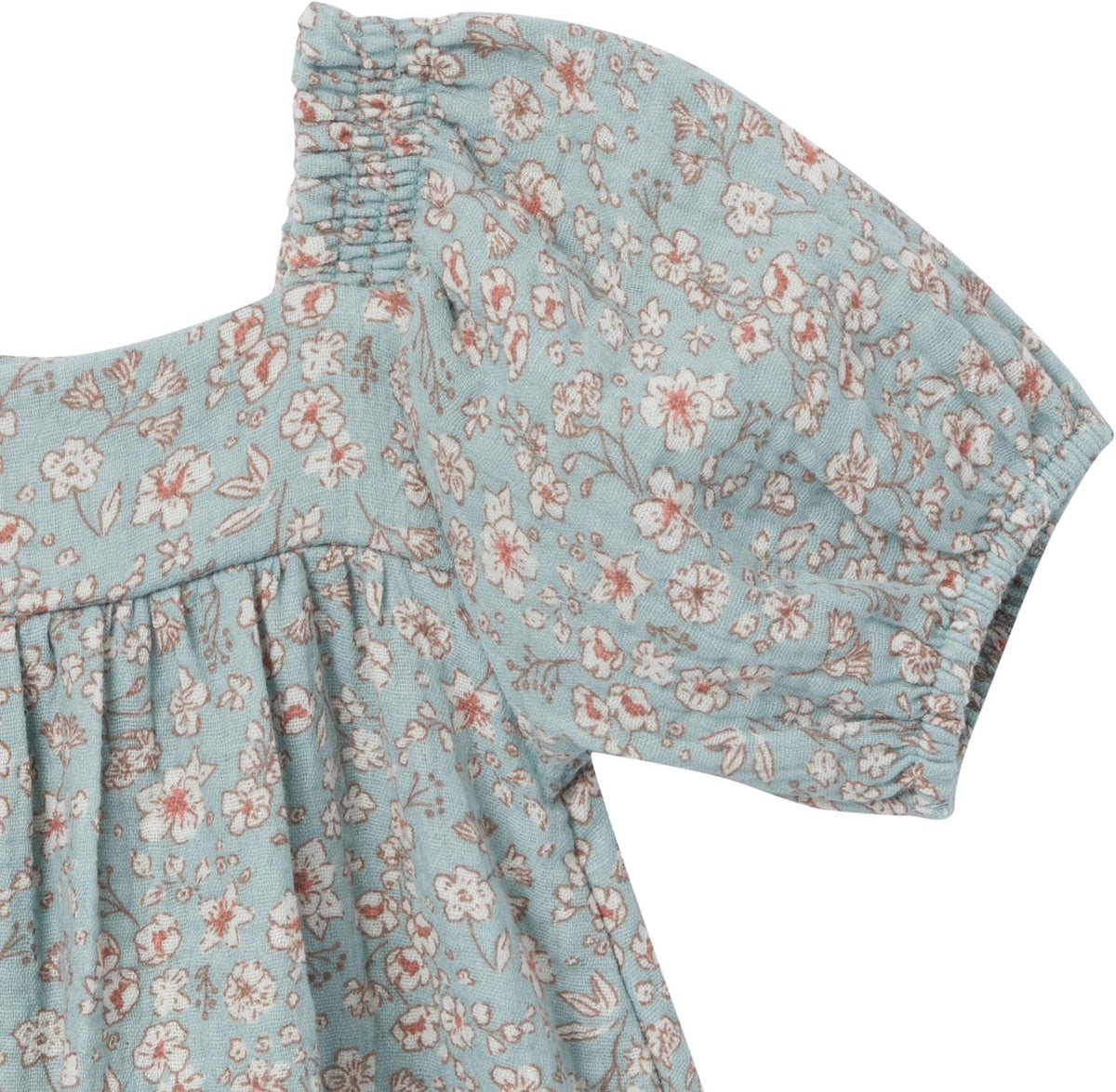 Baby Girls' 2-piece Puffed Sleeve Dress & Diaper Cover Set