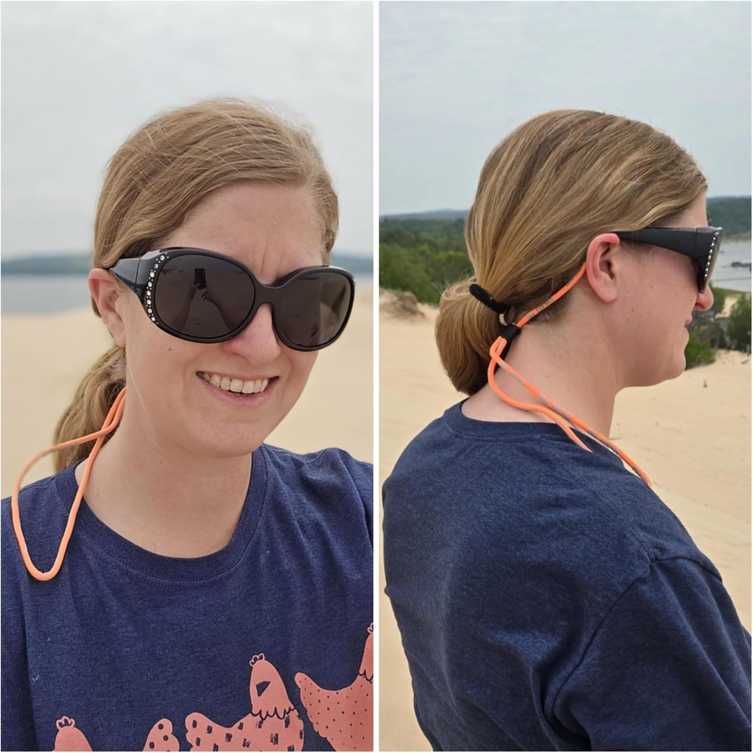 Eyeglasses String Holder Strap Chain Necklace Rope-Sports Sunglasses Strap Cord Lanyard-Adjustable Eyewear Retainer
