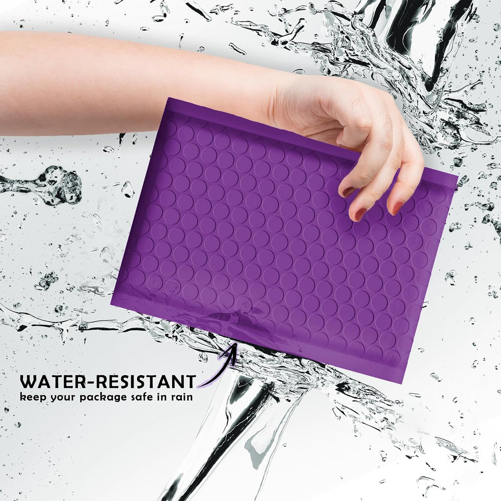 Purple Poly Bubble Mailers 8.5x12 25 Pack Usable 8.5x11