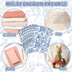 100Pcs Blue White Floral Poly Mailers 10 x 13 Inch Vintage Flower Envelope Mailers Bulk Chinoiserie Self-Sealing