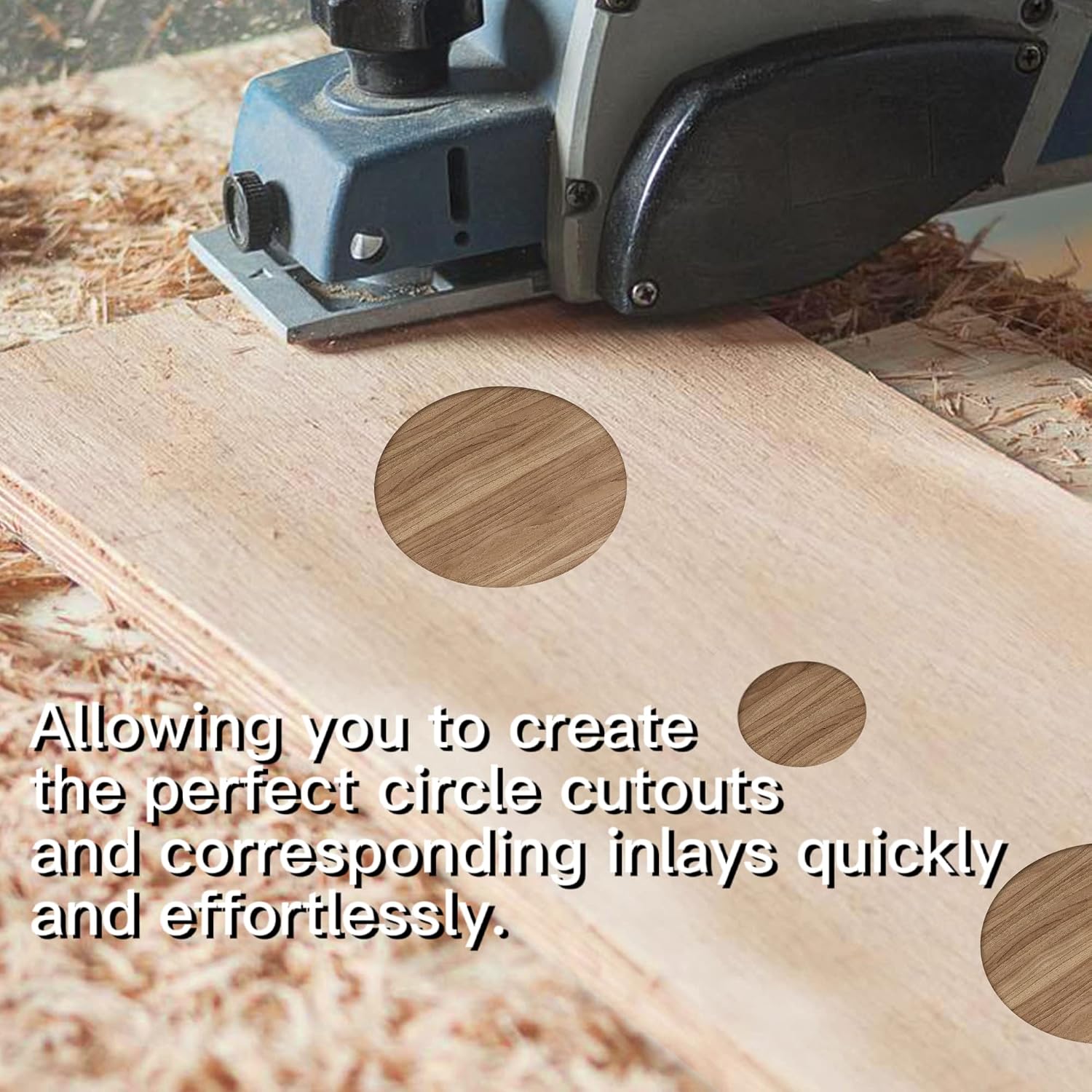 Pack of 4 Circle Inlay Template Set Router Templates for Woodworking,Router Jig Templates Decorative Templates