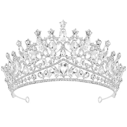 Birthday Crowns for Girls, Silver Tiaras and Crowns for Women and Girls Princess Crown and Tiara for Birthday Queen
