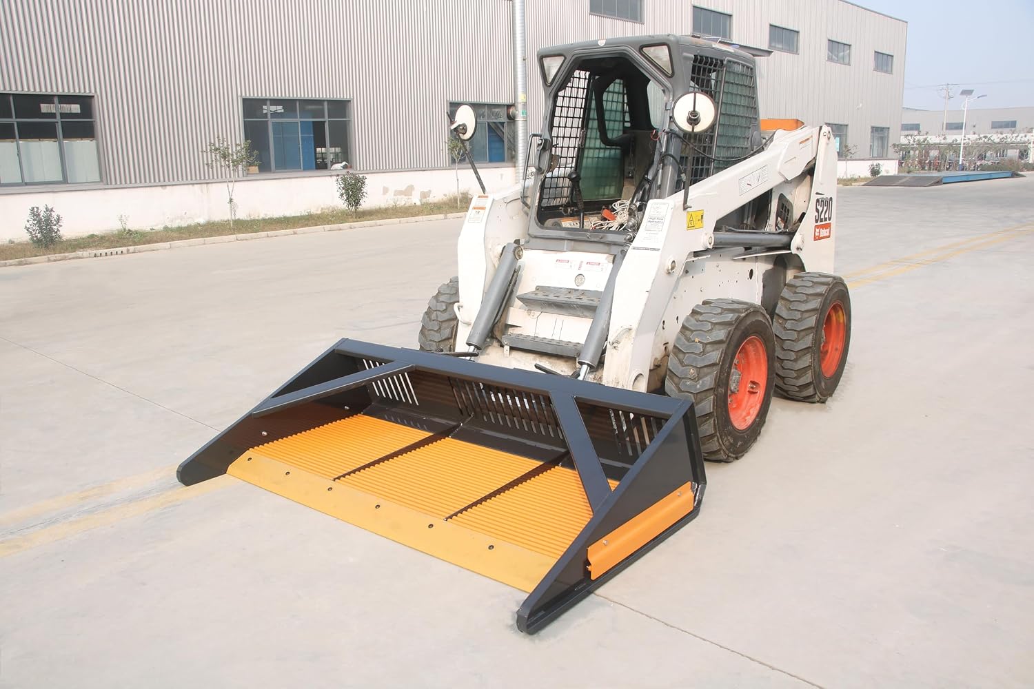 80" Screen Bucket Rock Bucket Stone Skid Steer Attachment Quick tach Mount, fit for Bobcat for Cat for John Deere for