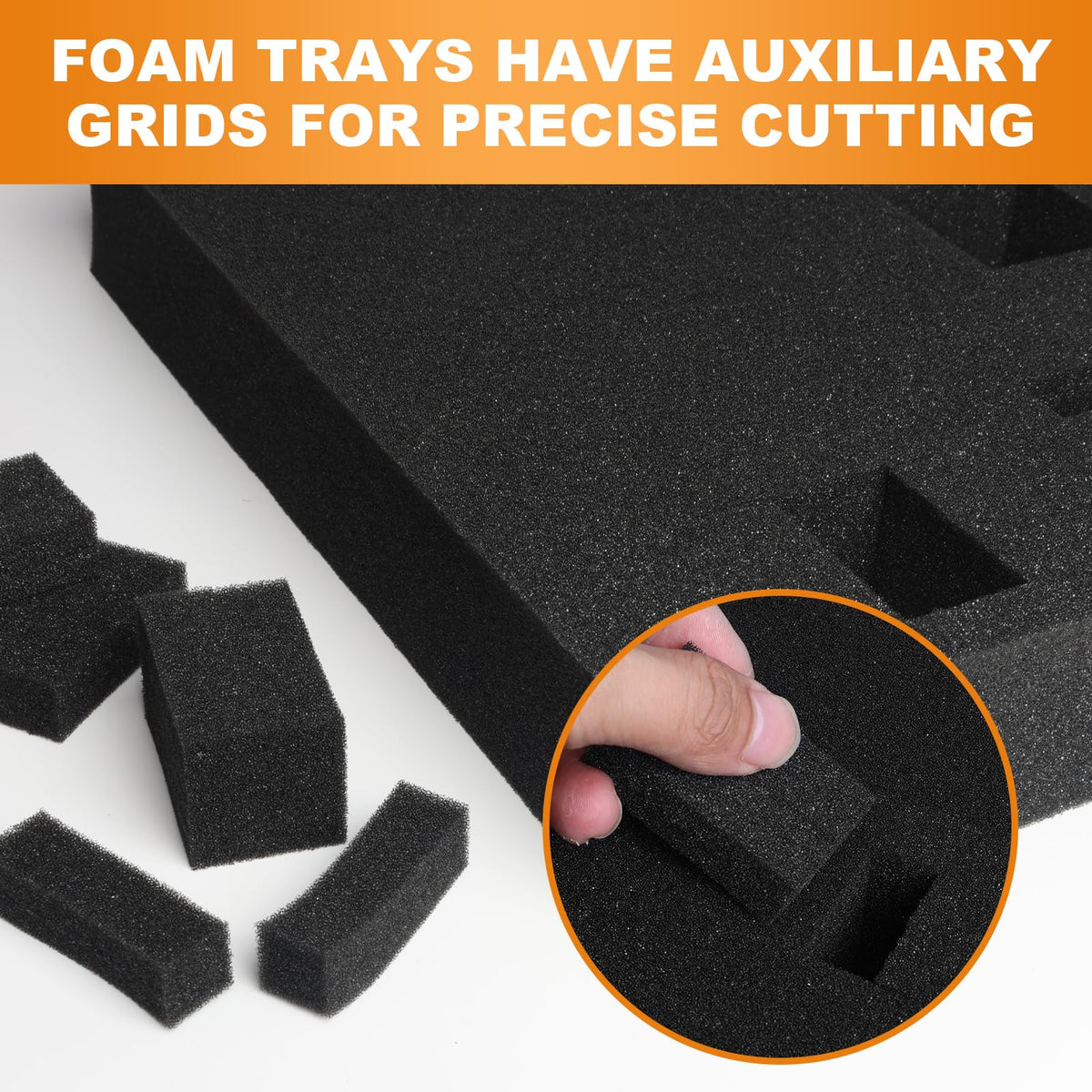 4 Pcs 16" x 12" x 2" Pick-and-Pluck Foam Padding Sheets