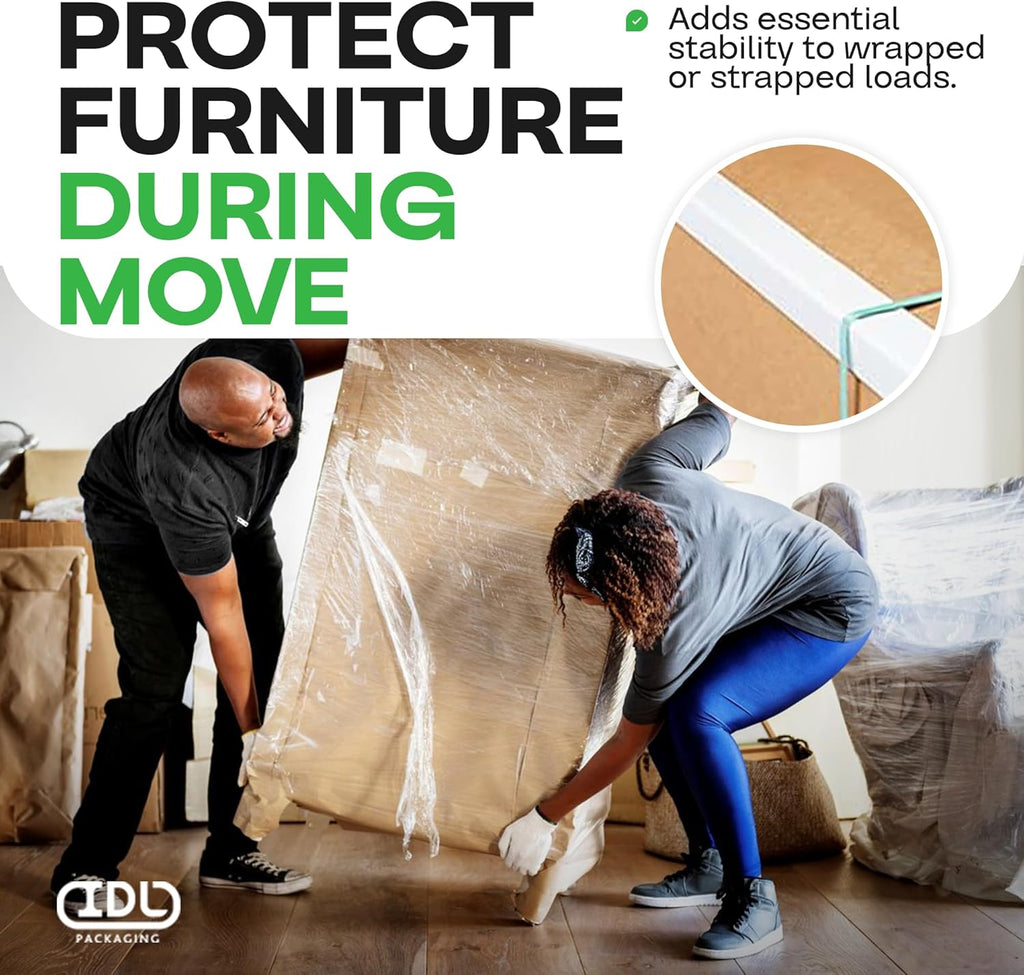 Cardboard Edge Protectors 2 x 2 x 3" (200-Pack), 0.120" Thick