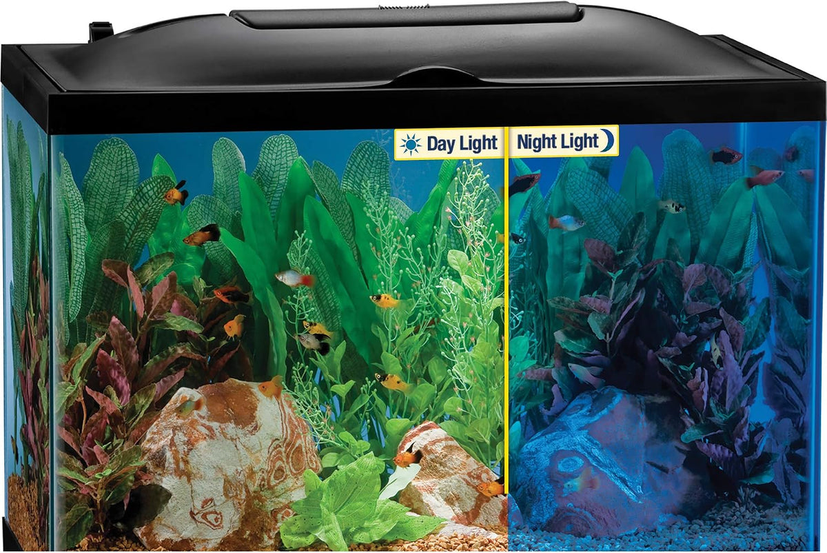 LED Aquarium Hood 24 in x 12 in, Hinged Fish Tank Cover
