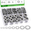 550PCS External Tooth Lock Washers Assortment Kit (M2.5-M12)
